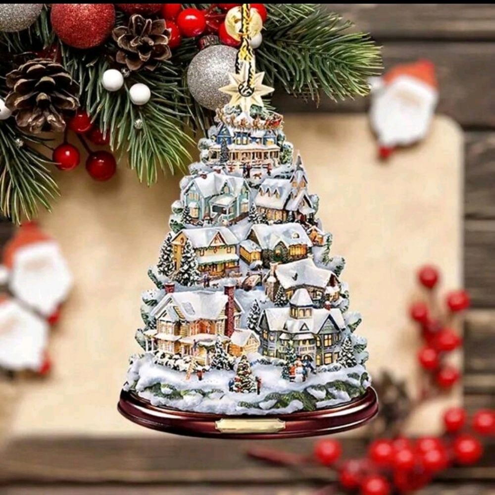 Christmas Tree Decoration Christmas Book Hanging Ornaments Stacked Book Orn New
